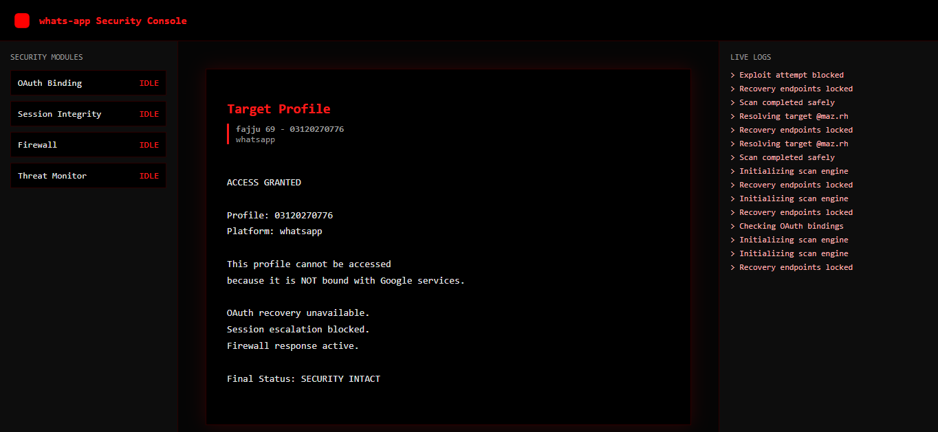Fake Hacking Website